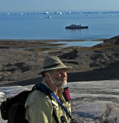 Jim Halfpenny on glacier in Greenland